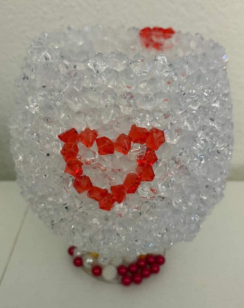 COPA GRANDE PEDRERIA CON DETALLE CORAZON ROJO