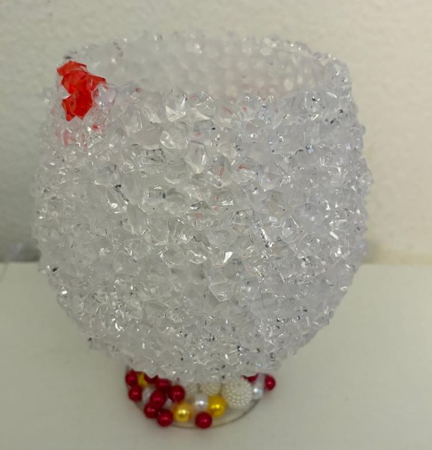 COPA GRANDE PEDRERIA CON DETALLE CORAZON ROJO