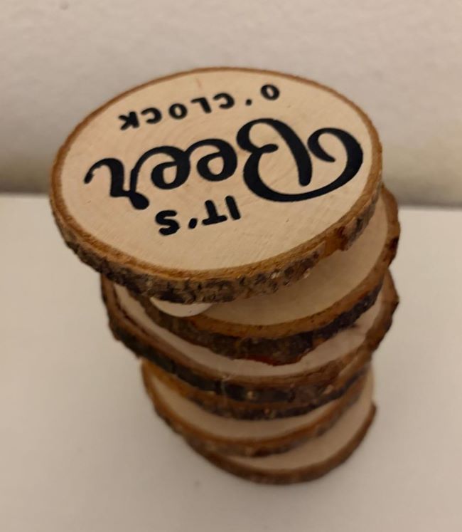 POSAVASOS DE MADERA RUSTICOS CON PATAS REDONDAS MUY ORIGINALES